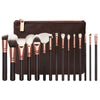 15-Piece Rose Gold Makeup Brush Set with Bag – Multi-Function