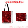 Red Glitter Tote  Makeup Bag Set