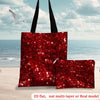 Red Glitter Tote  Makeup Bag Set