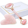 Jade Roller & Gua Sha Set – Pink Facial Massage Tools
