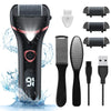 Electric Foot Callus Remover – Rechargeable Pedicure Tool, 3 Rollers